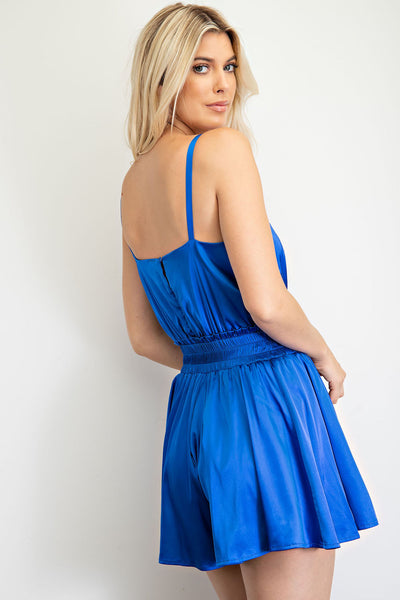 make it memorable surplice romper | royal blue