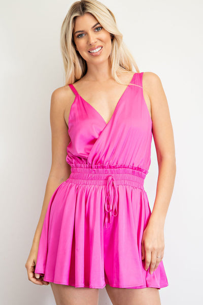 make it memorable surplice romper | purple