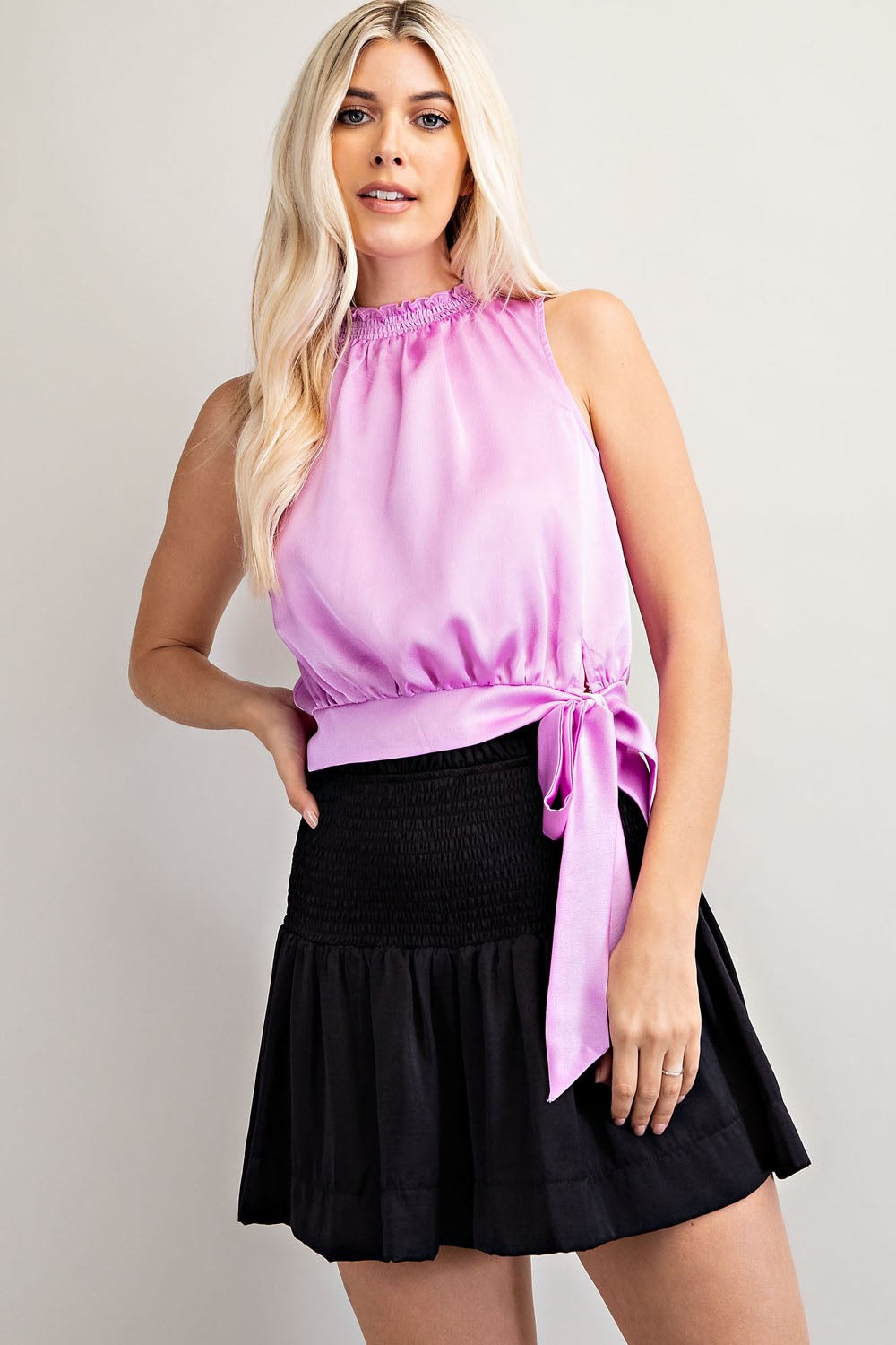 off the clock sleeveless top | lavender