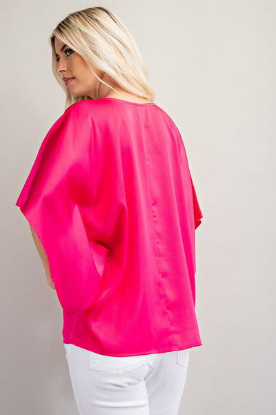talk of the town top | hot pink