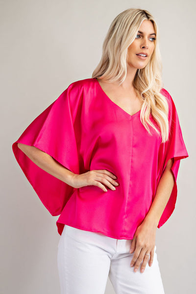 talk of the town top | hot pink