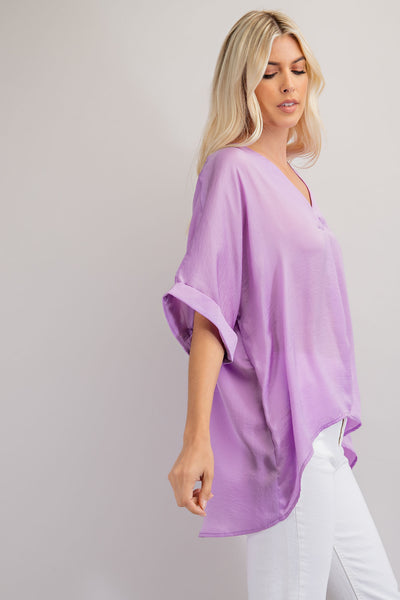 happiest here hi-low top | lavender