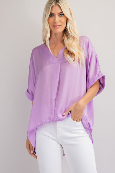 happiest here hi-low top | lavender