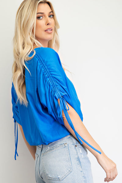 heart in hand top | royal blue