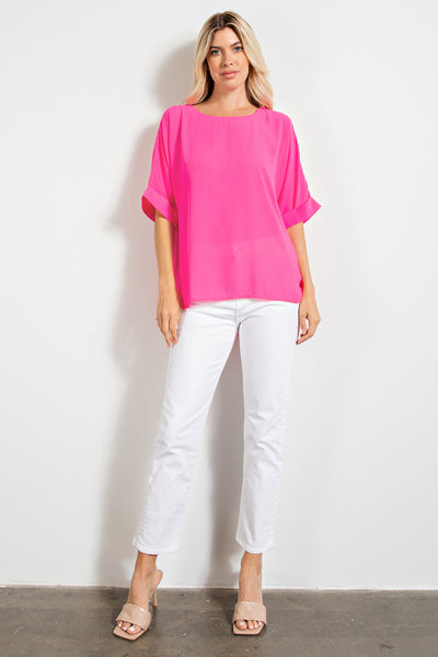 inner radiance dolman sleeve top | hot pink
