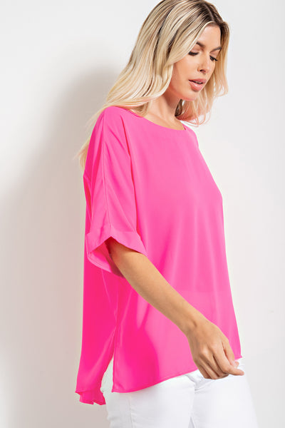 inner radiance dolman sleeve top | hot pink