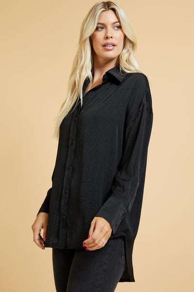 elevated sophistication button up | black