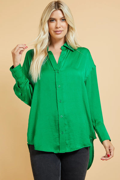 elevated sophistication button up | green
