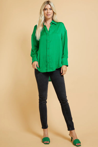 elevated sophistication button up | green