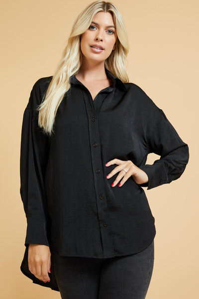 elevated sophistication button up | black