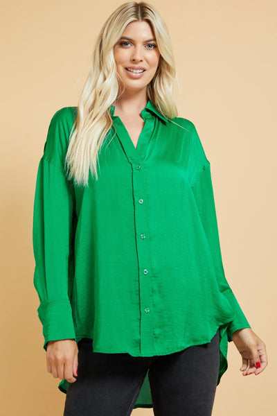 elevated sophistication button up | green