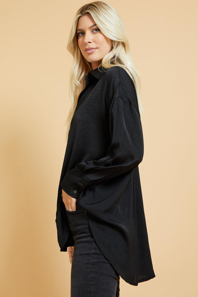 elevated sophistication button up | black