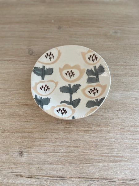 5.5" floral dish | hand painted