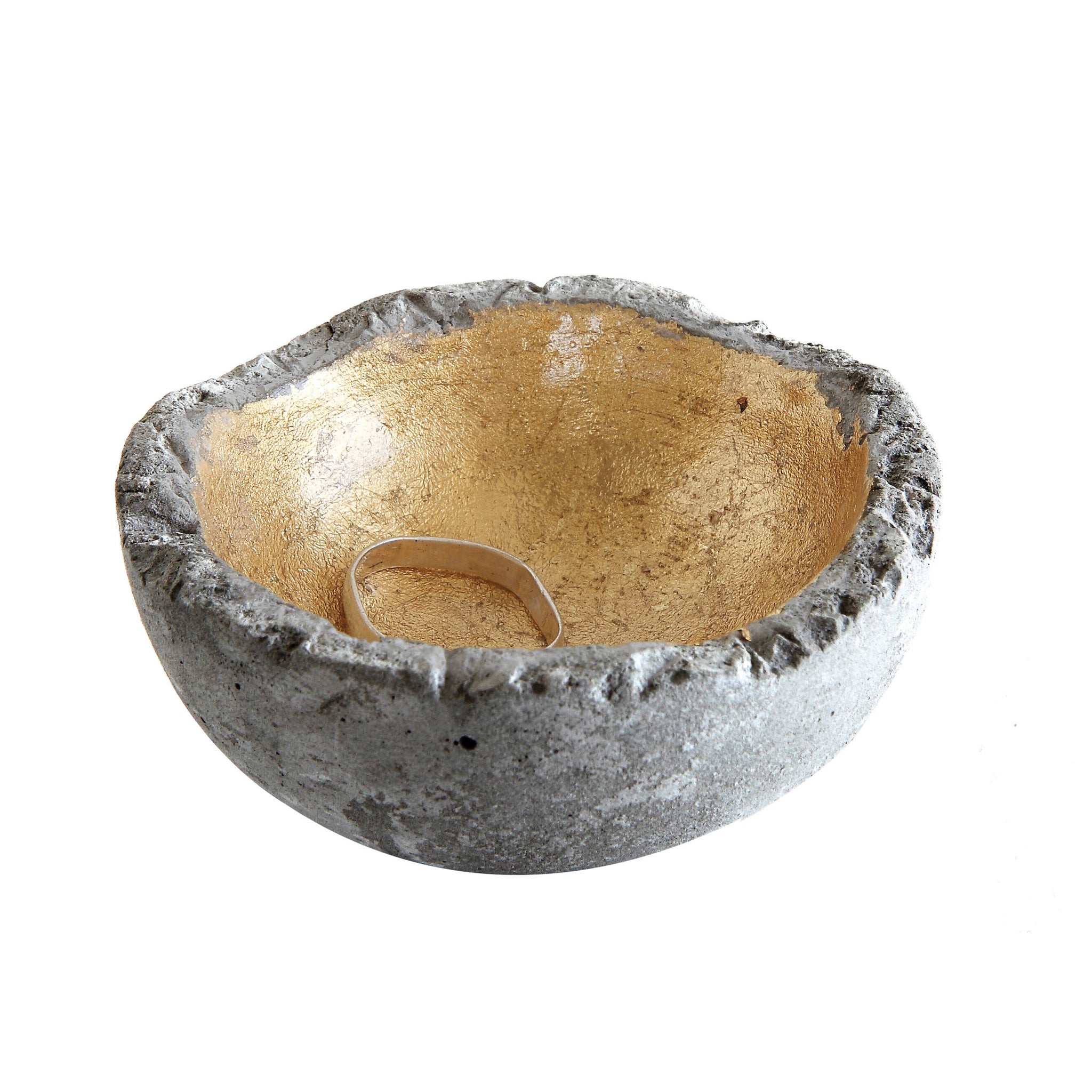 trinket bowl | cement + gold leaf