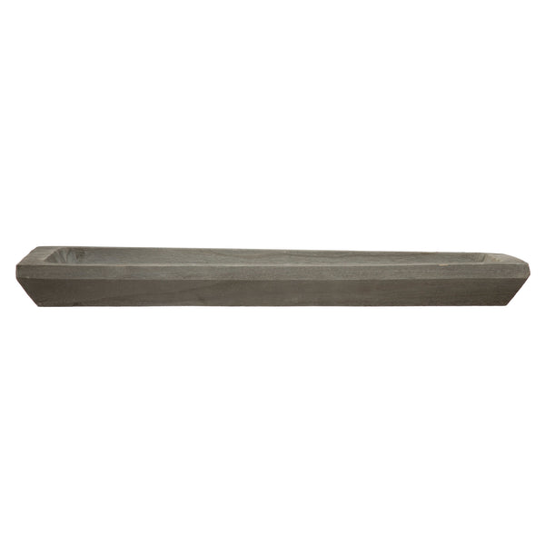 23.5" rectangle wooden tray | grey