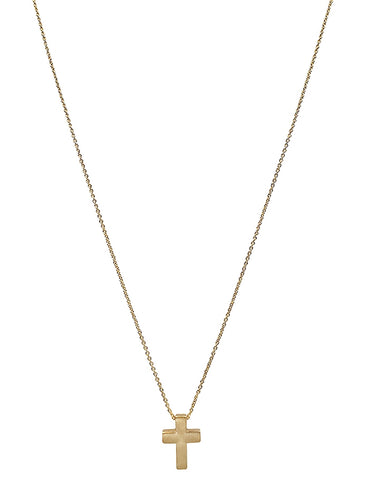 cross pendant necklace | matte gold