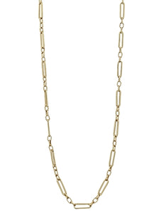 32" chain link necklace | matte gold