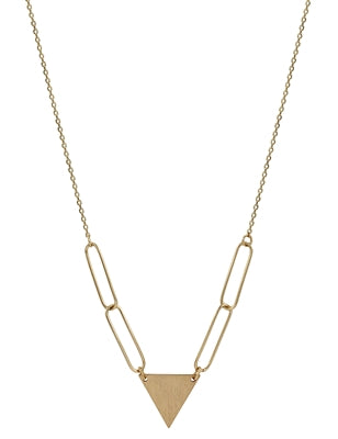 triangle pendant necklace | matte gold