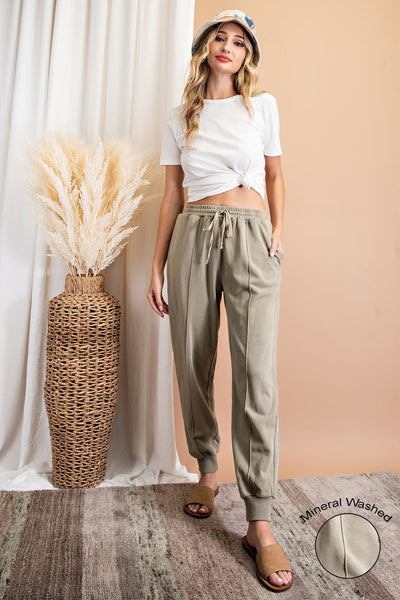 full of dreams mineral wash joggers | ashed olive