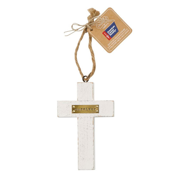 american cancer society ornament | wood