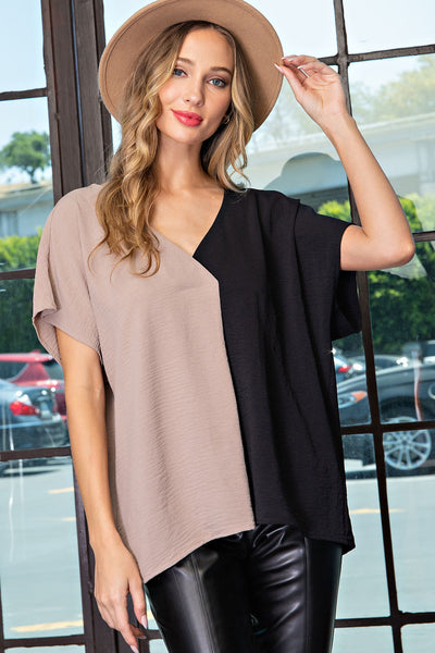 material girl colorblock top | coco + black