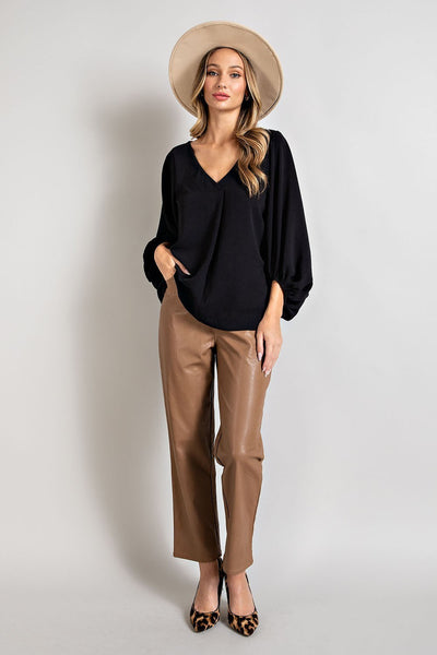 find you well dolman top | black