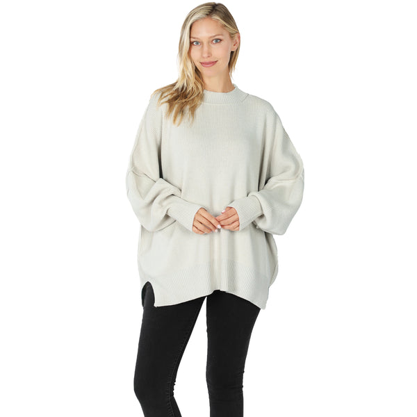 top of the list oversized sweater | bone