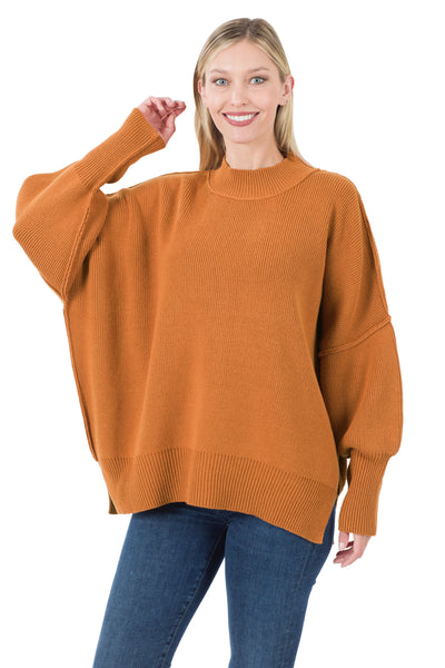 top of the list oversized sweater | almond