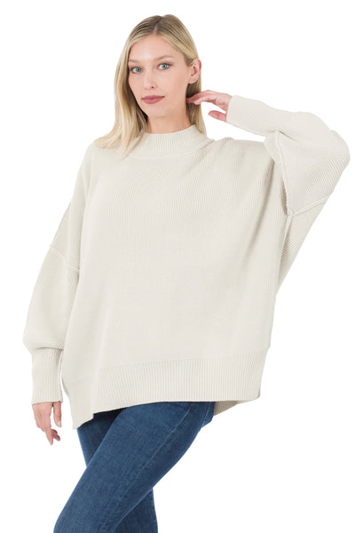 top of the list oversized sweater | bone