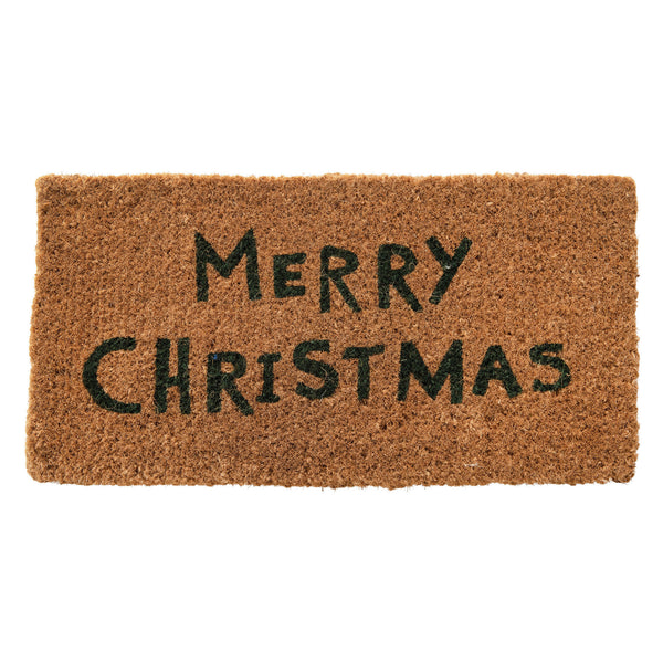 natural coir doormat | merry christmas