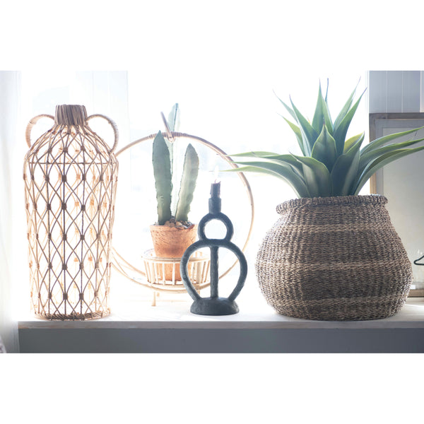 abstract candle holder | matte black