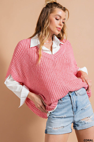 good reputation sweater | coral