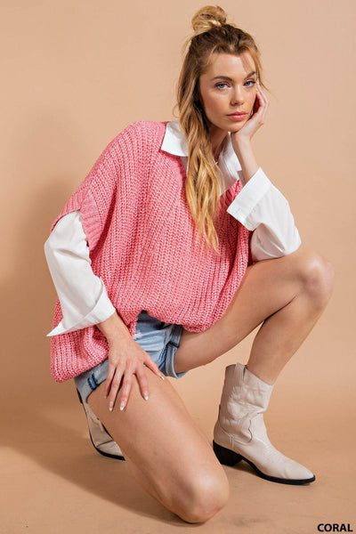 good reputation sweater | coral
