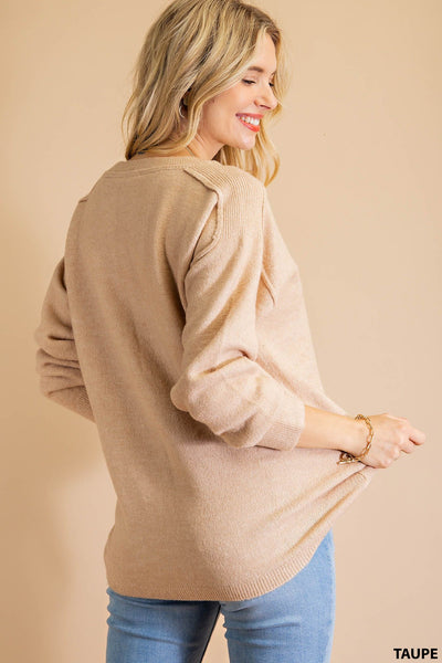 sure felt right sweater | taupe