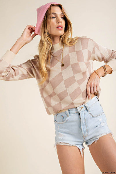 checking in knit top | taupe