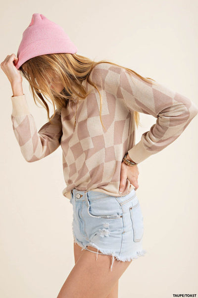 checking in knit top | taupe