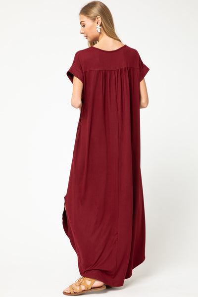 EASY DOES IT MAXI - BURGUNDY