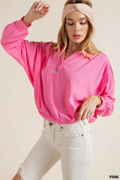 totally clueless knit top | pink