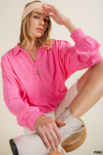 totally clueless knit top | pink