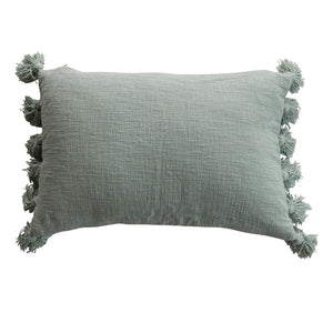 24” x 16” cotton slub pillow | mint