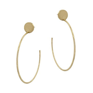 2.5” circle stud + hoop earring | matte gold
