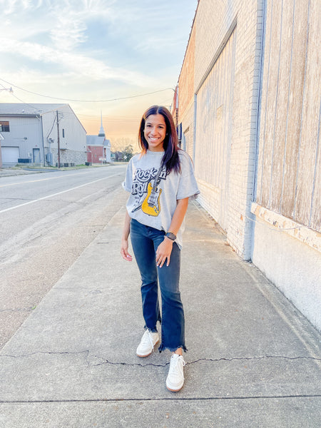 rock 'n roll tee | ice grey