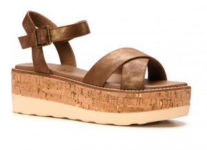 fluffie platform sandal | brown