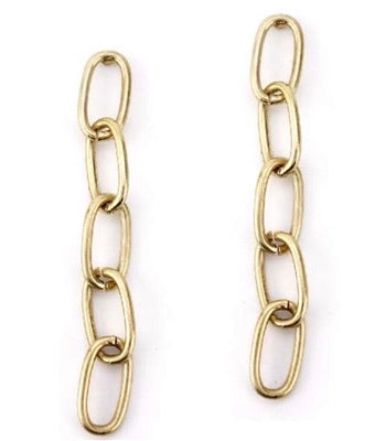 2” chain drop earrings | gold