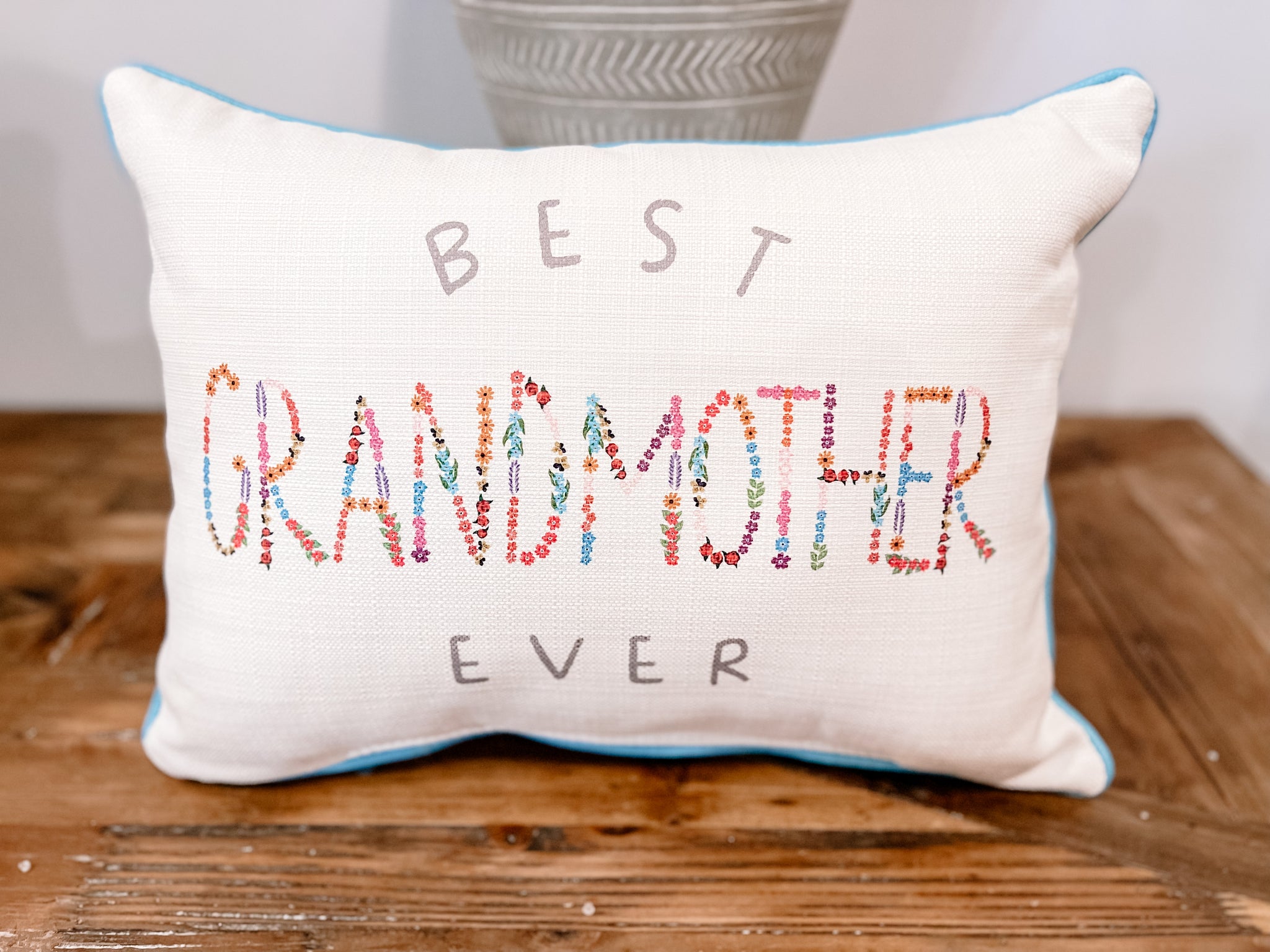 lumbar pillow | floral best grandmother ever