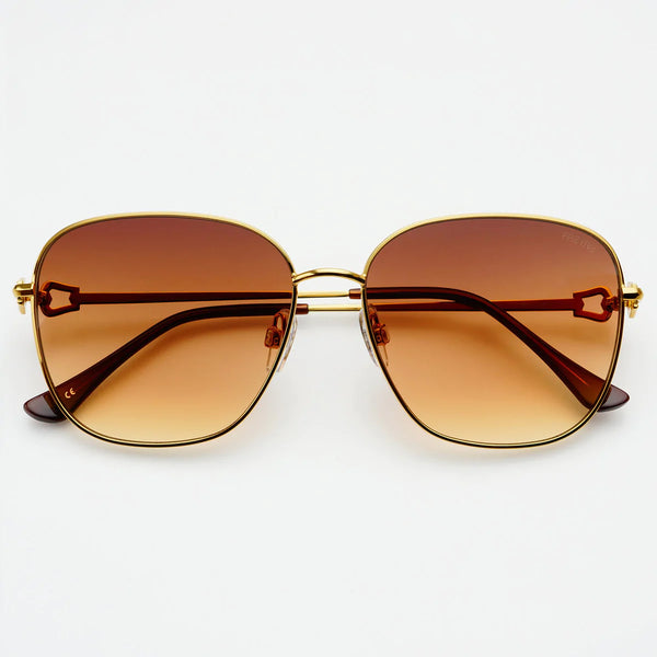 lea in gold + brown | by freyrs eyewear