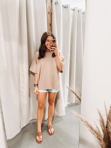 forever young french terry top | ash mocha