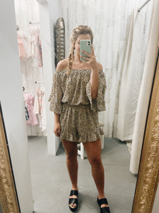 CAN'T BE TAMED ROMPER - TAUPE