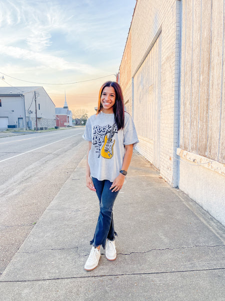 rock 'n roll tee | ice grey