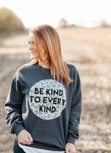 be kind to every kind sweatshirt | charcoal